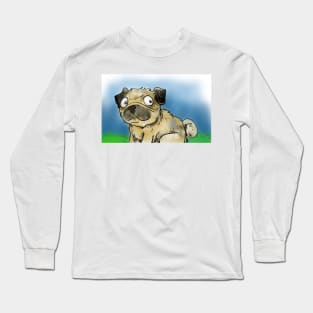 Cartoon Pug Dog Long Sleeve T-Shirt